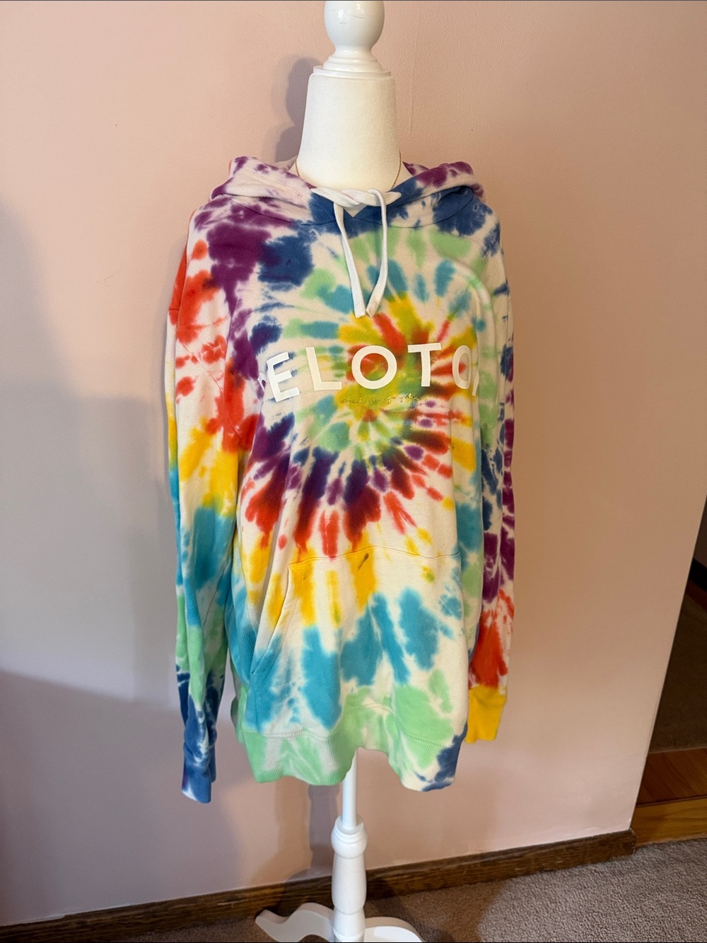 Peloton Rainbow Tie-Dye Hoodie by Spiritual Gangster